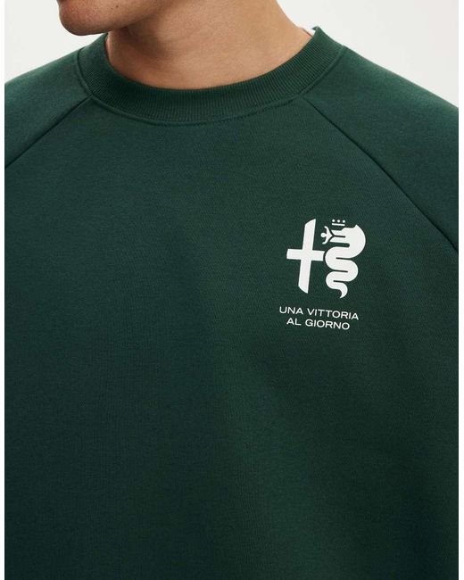 Cotton On Green Box Fit Alfa Romeo Sweater for men