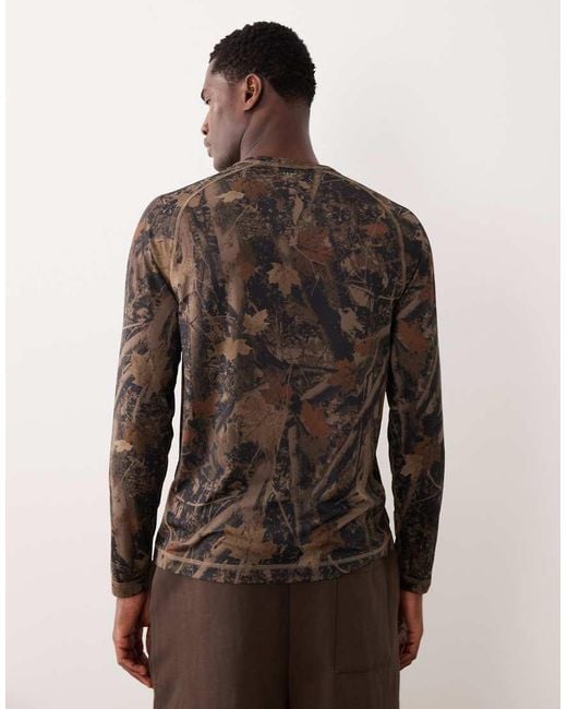 Abercrombie & Fitch Brown Ypb Workout Long Sleeve Top for men