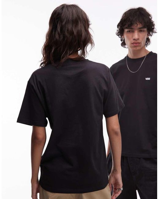 Vans Regular-Fit T-Shirt Met Logo Links Op De Borst in het Black