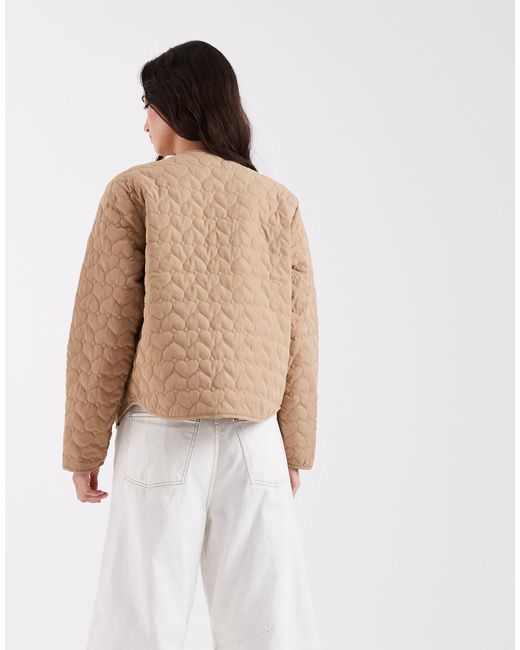 ONLY Natural Heart Quilted Jacket