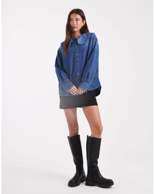 ONLY Blue – jeansbluse