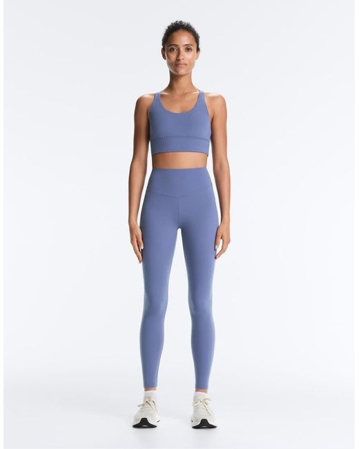 Oysho Blue Comfortlux High-rise Ankle-length leggings