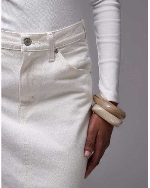 Levi's Midi Rok Met Split En Hoge Taille in het Gray