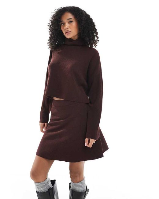 ONLY Multicolor Seam Detail Knitted Mini Skirt Co-Ord
