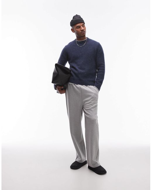ARKET – strukturiertes wollmix-sweatshirt in Blue für Herren