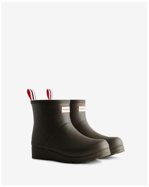 Hunter Black Play Lined Short Boot