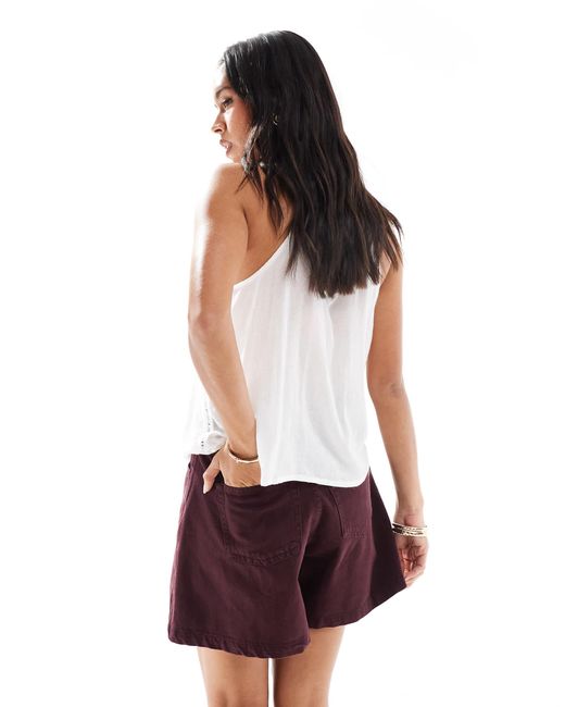 ASOS White Longer Line A Line Short