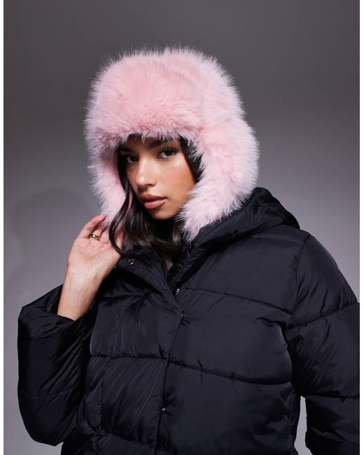 Kaiia Blue Exclusive Faux Fur Trapper Hat