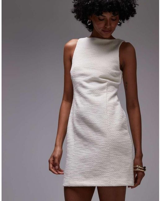 Mango Gray Tailored Mini Shift Dress