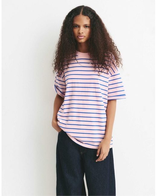 Pull&Bear Red – kurzärmliges t-shirt