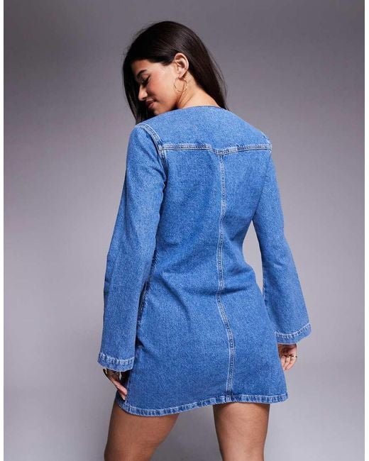 River Island Blue Snaffle Detail Dress