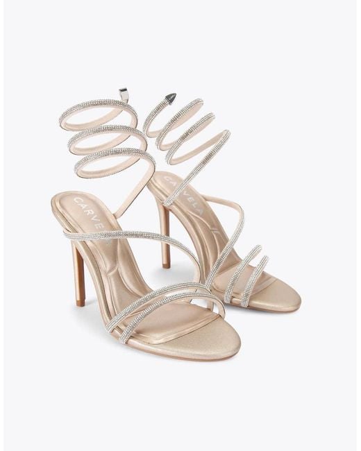 Carvela Kurt Geiger White Spiral 105 Heeled Sandals