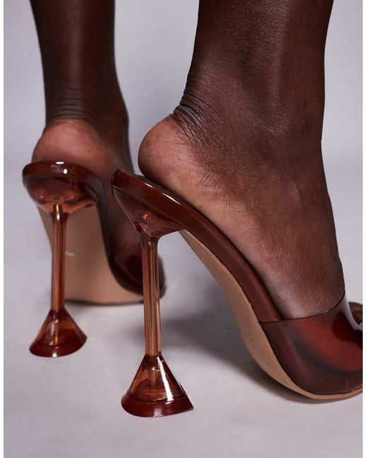 SIMMI Purple Simmi London Jazzy Perspex High Heeled Sandal