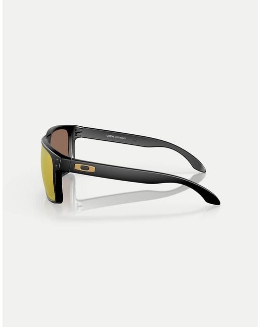 Oakley Metallic Holbrook Square Polarised Sunglasses With Mirrored Lens for men