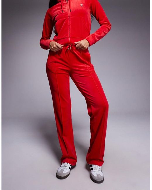 Joggers Rojos De Velour De (Parte De Un Conjunto) Juicy Couture de color Red
