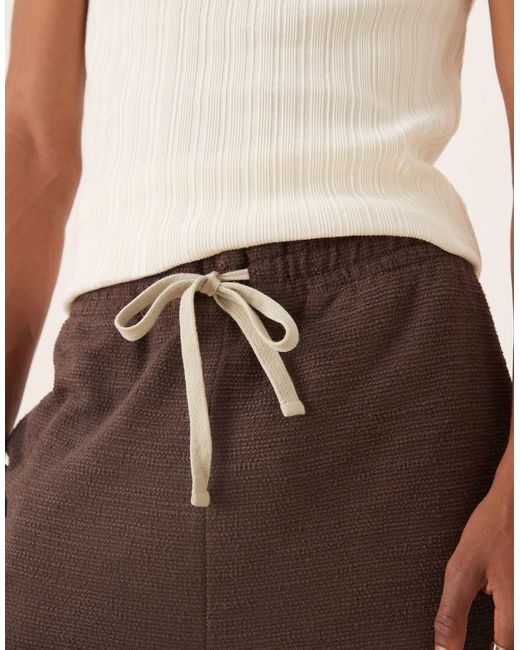 ASOS Natural Wide Leg Textured jogger for men