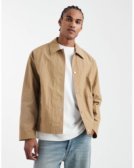 ASOS Natural Lightweight Nylon Jacket for men