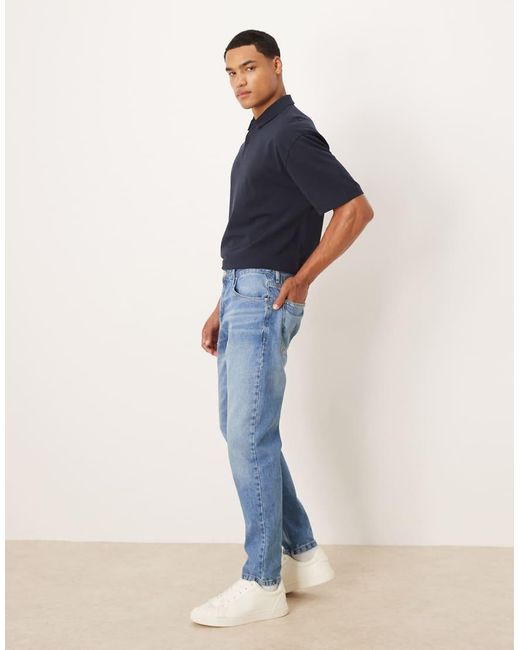 ASOS Blue Tapered Jeans for men
