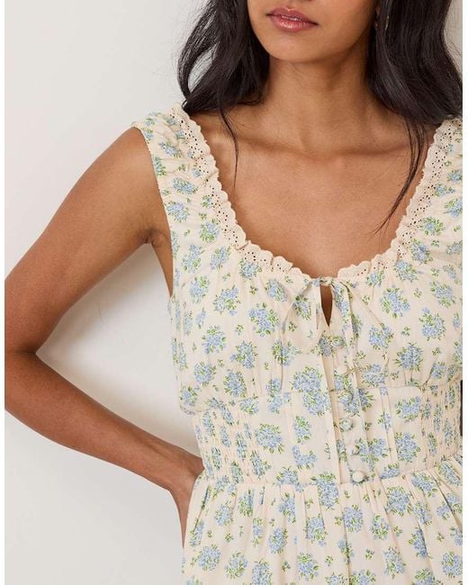 Nobody's Child Natural Rylee Bodice Detail Sleeveless Midi Dress