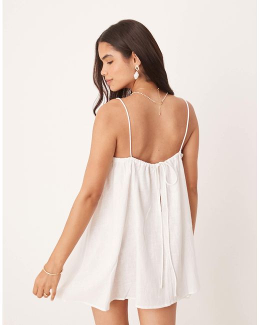 ASOS Pink – strukturiertes mini-strandkleid