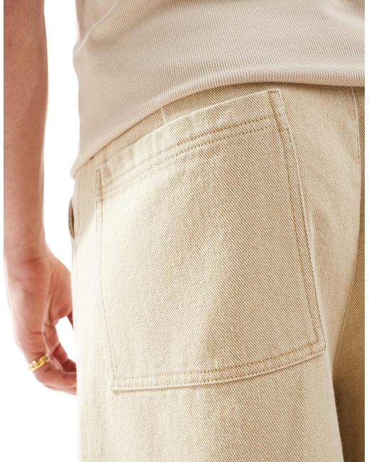 ASOS Natural Longer Length Jort for men