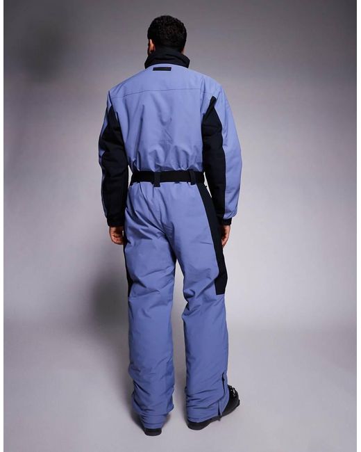 ASOS 4505 Ski & Snow Blue 4505 Ski Water Repellent Straight Fit Belted Ski Suit for men