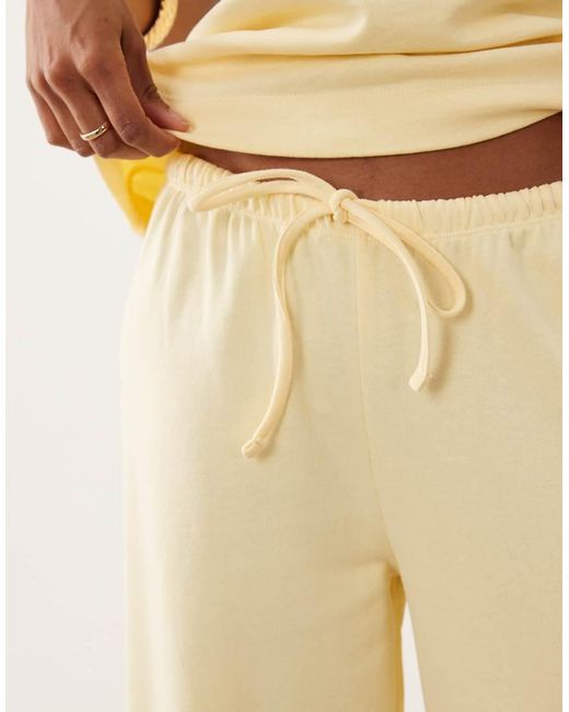 ASOS Natural Wide Leg Drawstring Trouser Co-Ord