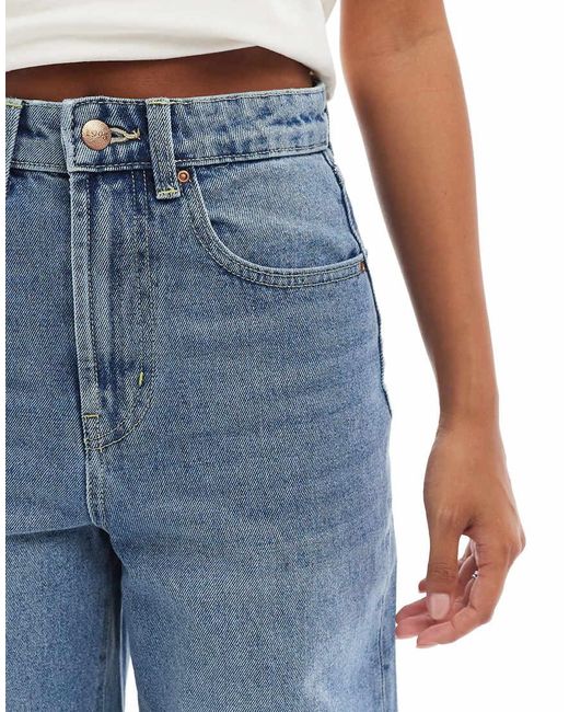 Only Petite Blue Hope High Waisted Wide Leg Jeans