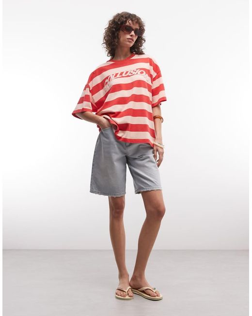 Collusion Red Relaxed Tee