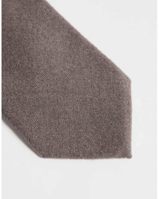 ASOS Flanellen Stropdas in het Gray voor heren