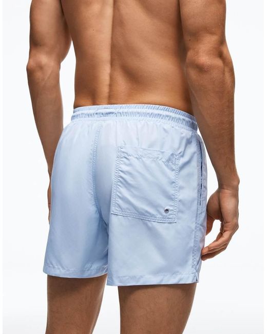 Bershka White Basic Swim Shorts for men