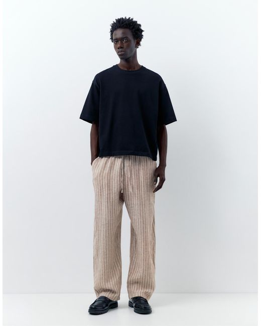Pantalon en 100 % lin - marron Pull&Bear pour homme en coloris Multicolor