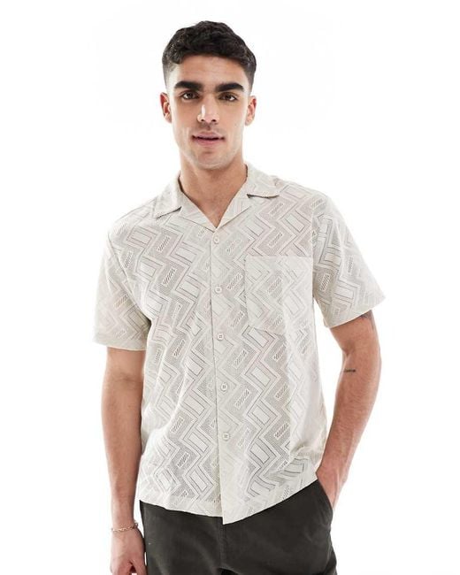 Camicia Stile Resort Chiaro di Only & Sons in White da Uomo