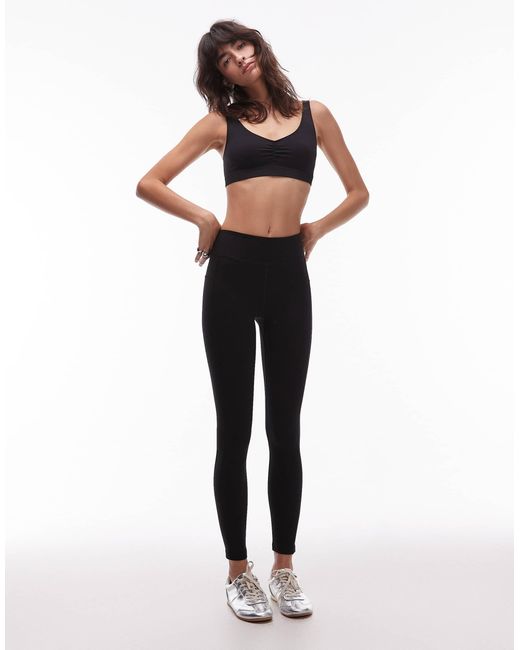 ARKET Black Seamless Cropped Singlet Top