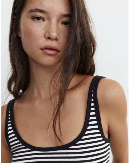 Pull&Bear Blue Modal Tank Top