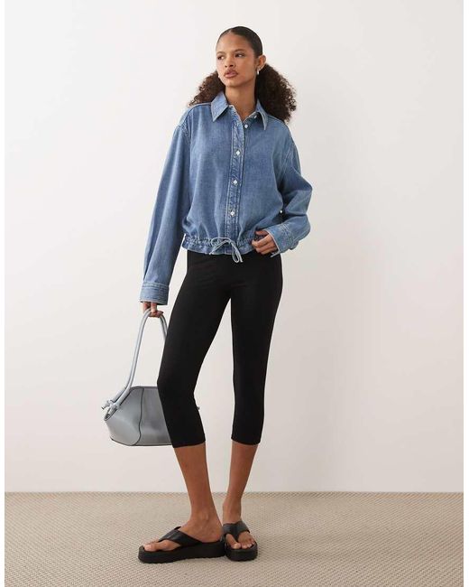 ARKET Denim Overhemd Met Tailleband in het Blue