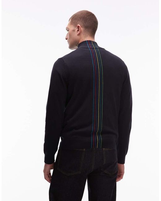 Paul Smith Blue Paul Smith Quarter Zip Sweater for men