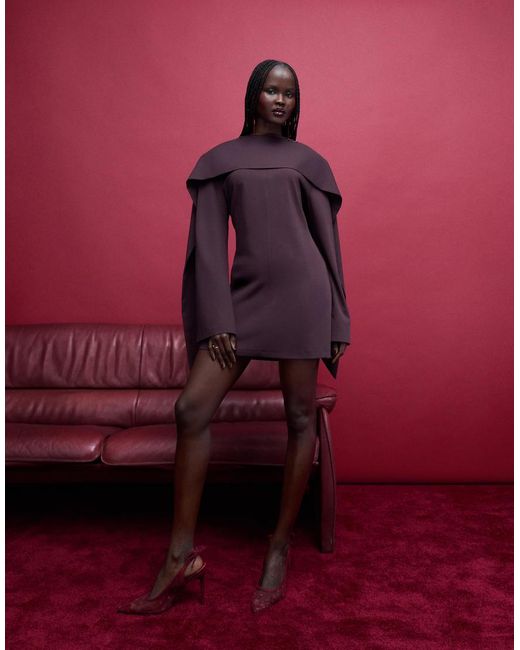 ASOS Red Tailo Mini Dress With Scarf Detail