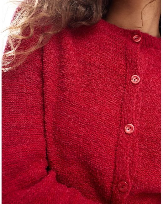 Reclaimed (vintage) Red Micro Cardigan