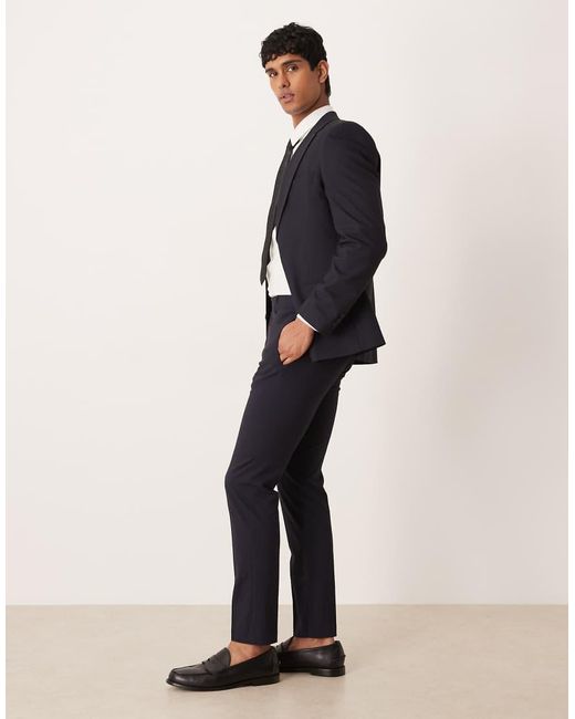 ASOS Blue Skinny Suit Trouser for men