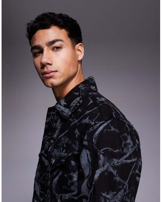 ICECREAM Gray Denim Trucker Jacket for men