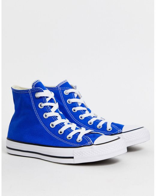 Macadam compileren gelijkheid Converse Chuck Taylor All Star - Hoge Kobaltblauwe Sneakers in het Blauw |  Lyst NL