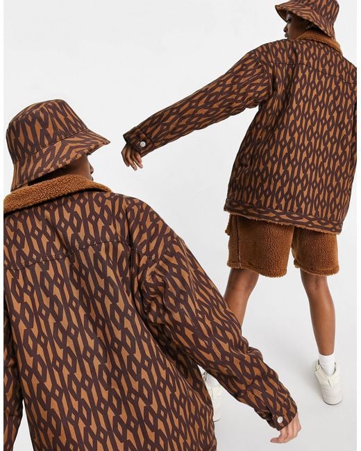 Ivy Park Adidas X Monogram Denim Jacket in Brown | Lyst