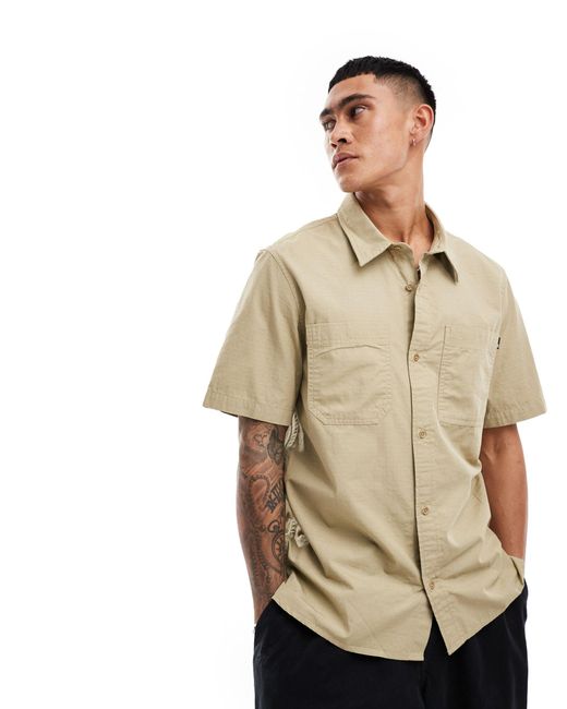 Chemise à manches courtes en tissu ripstop - beige Timberland pour homme en coloris Natural