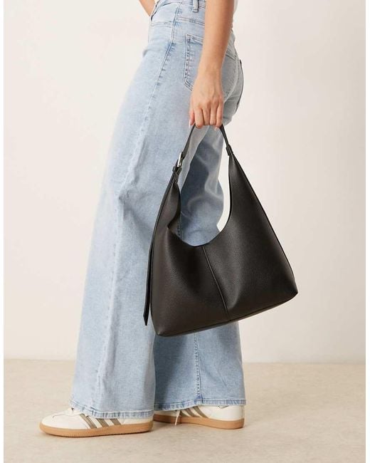 Gina Tricot Black Slouchy Shoulder Bag