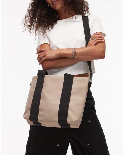 Rains Black Waterproof Micro Tote Bag