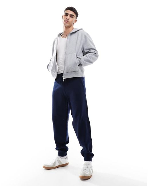 Jack & Jones Blue Premium Knit Lounge Sweatpants for men