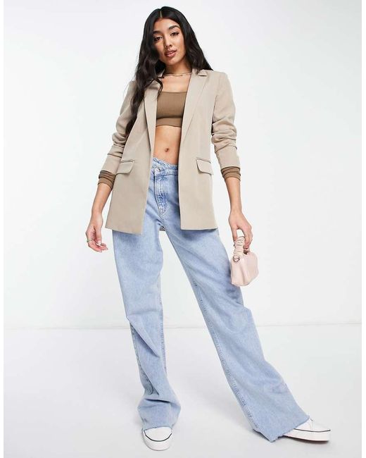 Pieces Multicolor Tailored Oversized Blazer