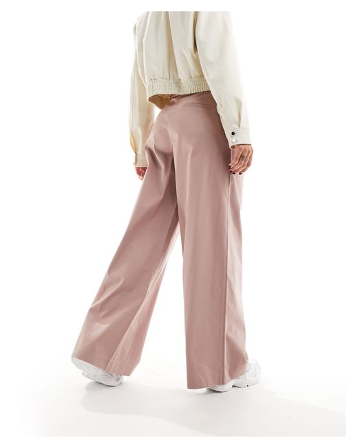 Pantalon ample avec anneau en d - vison ASOS en coloris Natural