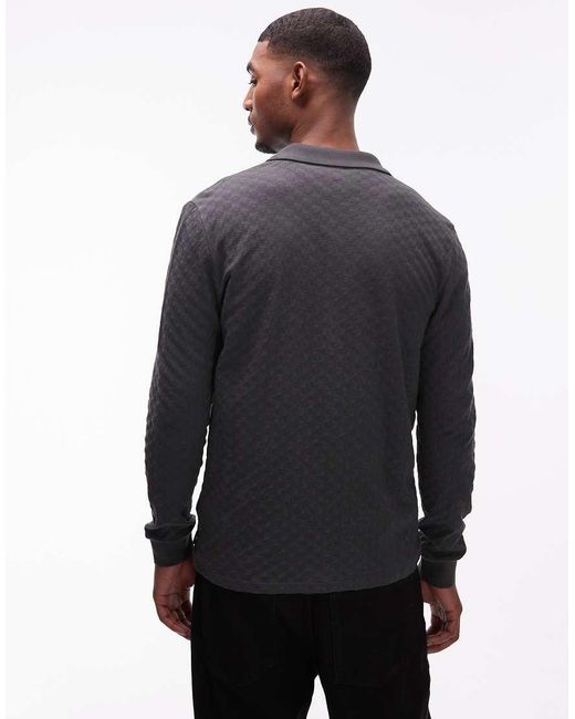 Paul Smith Blue Knit Button Through Polo Shirt for men